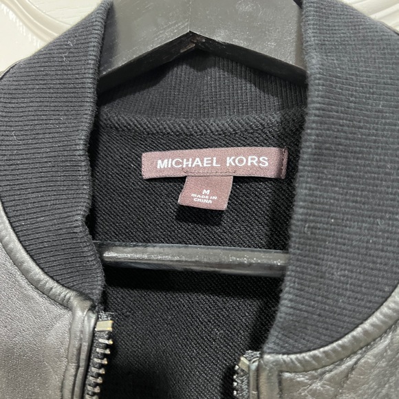 MEN’S MICHAEL KORS LEATHER / SWEATSHIRT JACKET - Picture 6 of 6